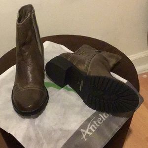 Antelope Leather Cap-Toe Bootie. US 10-10.5 / EU41